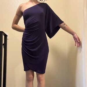 Enfocus Studio One-Shoulder Navy Dress